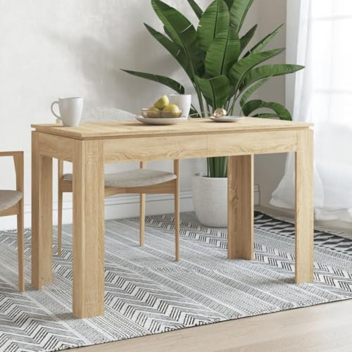 WEMYUFURN Esstisch Sonoma-Eiche 120x60x76 cm Holzwerkstoff, Tisch für Mahlzeiten, Küchentisch, Esszimmertisch für Esszimmer und Küche