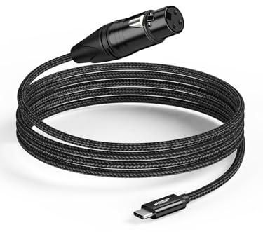 CableCreation XLR auf USB C 0,9 m, XLR-Buchse auf USB-Typ-C, professionelles Aufnahme-Audiokabel, für Mikrofone auf Handy/Laptop/Tablet, kompatibel mit Windows, Macos, iOS, Android, Linux Unix