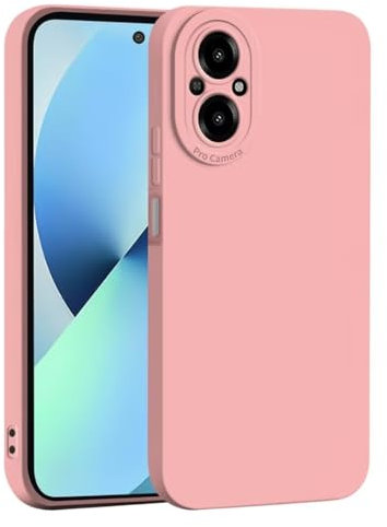JIAFEI Funda Protectora para Realme C67 4G: Delgada, Liviana y Resistente a Golpes, de Silicona Suave TPU Protector Carcasa - Rosa