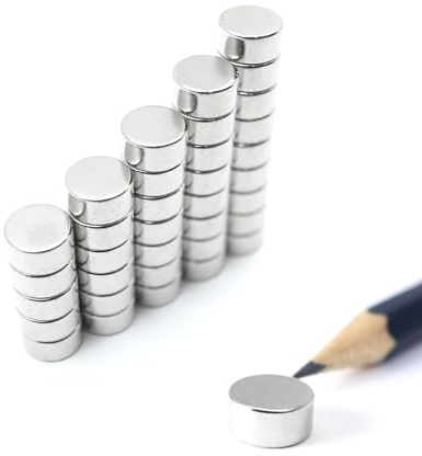 PACKIVO Neodym Magnete ⌀ 10 x 5 mm - 20 Stück Kleine Magnete Scheibenmagnete extra stark rund mini Magnet Magnettafel Pinnwand Kühlschrank Schwarzes Brett Whiteboard Basteln Handwerk Fotos Büro