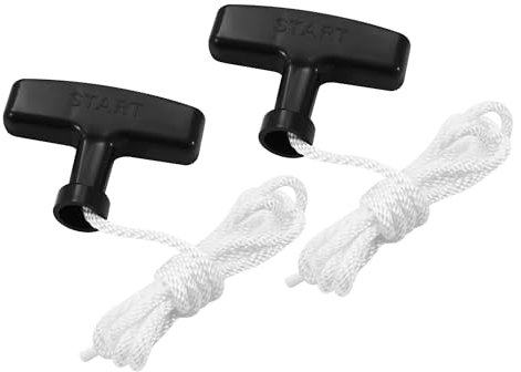 Jwodo 2-Pack Lawn Mower Pull Cord, 1.4m 13/64 Inch 5mm Recoil Starter Rope with Handles Fit for Honda Predator Champion Generac Small Engine Generator Trimmer Chain Saw Pressure Washer Snow Blower