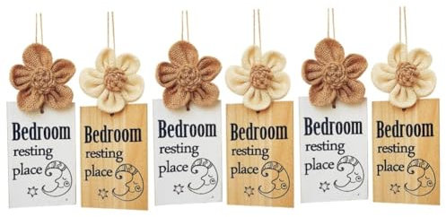 Yominerr Placa de 6 piezas para puerta de , decoración de pared para colgar en la puerta del , decoración del hogar