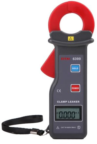 EITAI ETCR6300 Digital Leakage Low Current Clamp Meter, 1uA Resolution, 0.001mA-60A, 30mm x 25mm, Manufacturer Direct Sales, High Precision Amp Clamp Meter, High Accuracy