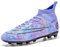 sudorun Scarpe da calcio da uomo in erba artificiale scarpe da calcio per ragazzi ragazze donne AG FG scarpe da allenamento all'aperto, 028 Ag scarpe da calcio Viola, 39 EU