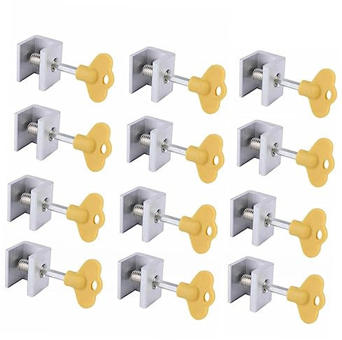 SEWOART 12St Sicherheits-Diebstahlsicherung Schiebeflügelschloss Rahmensicherheitsschlösser Türschlösser Sicherheits-ABS Schiebefenstersicherung Schrankschloss Sicherheitstürschloss Silver