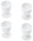 White Plastic Egg Cups Store for Kitchen Boiled Eggs Breakfast Set of 4