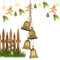 demaxiyad Weihnachtsglocken zur Dekoration,Vintage-Glocken, 4X handgefertigte rustikale Kuhglocken, Dekorative Weihnachtsbaumglocken, Messingglocken, Weihnachtsglockenkranz für Türknäufe