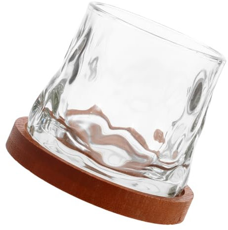 COLLBATH 1set Rotanti Con Base Per Whiskey e Cocktail Trasparenti Per Esperienza Degustazione Unica e Interattiva