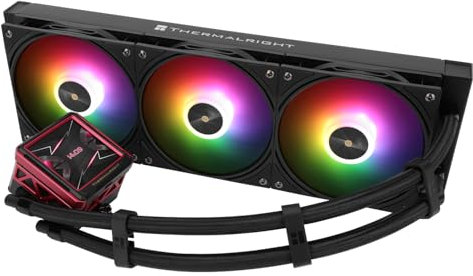 Thermalright FW360 Ultra ARGB Black CPU Water Cooler with 3 PWM Fans with 2000RPM,IPS LCD Screen with 480x480 Resolution,Liquid CPU Cooler for AM5;Intel LGA1700/1851,2.88-inch LCD Display