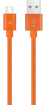 W Wonder Full Power - Cable USB-A vers Micro-USB - 2m - Orange