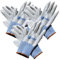 Dalton Safety 3 Pairs Of Large Cut Resistant Level 3 Work Gloves, HPPE Knitted Cuff, PU Coated Palm & Fingertips. Perfect For General Duty, Gardening, Glass Cutting & Sheet Metal Handling