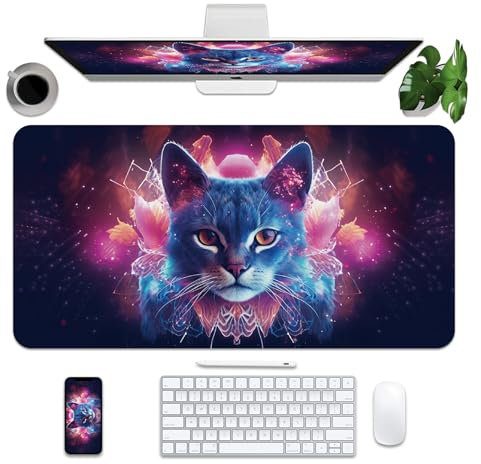 Schreibtischunterlage 80x40cm, Laptop Tischunterlage mit PU-Leder und Rutchfeste, office Mauspad Multifunktionales, Leicht zu reinigende Tischunterlage, Tischschutz Unterlage