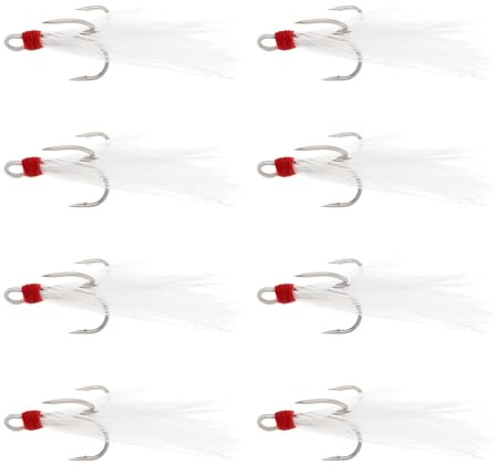 SG Store 30 Stück Drillingshaken aus Kohlenstoffstahl mit DREI Krallen Ankerhaken für Süßwasser-/Salzwasserangler 6#