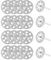 20 Pcs 22mm Cutting Discs Wheel for Diamond Drill Dremel Metal Rotary Tool with 4 Pcs 3mm Mandrel and 1 Pcs Cross Crystal Screwdriver for Precious Stone Glass Cutting Jade Marble Ceramics