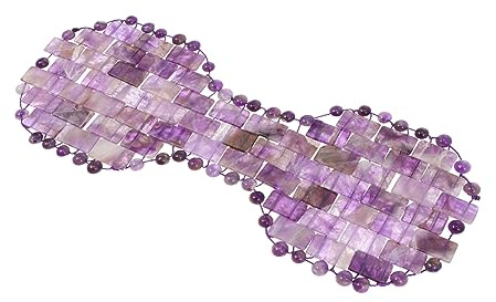 Vaguelly Amethyst Augenmaske für Kühlende Entspannung Wiederverwendbare Schlafmaske aus Natürlichem Amethyst zur Linderung von Augenermüdung für Erholsamen Schlaf