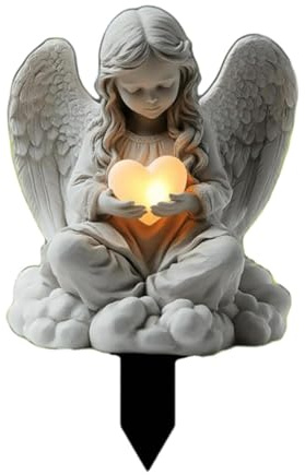 Baoblaze 2D-Hofschild, dekorativer Engel, Gartenstecker, Modekollektion, Landschaft, wasserdicht, Cherubs, Dekoration für Zuhause, draußen und drinnen, MÄdchen