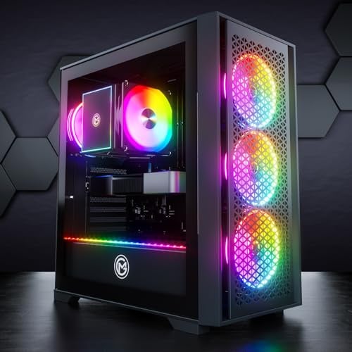 GameMachines Flow - Gaming PC - AMD Ryzen 7 5700X - AMD Radeon RX 9060-1TB SSD - 32GB DDR4 - WLAN - Win 11 Pro