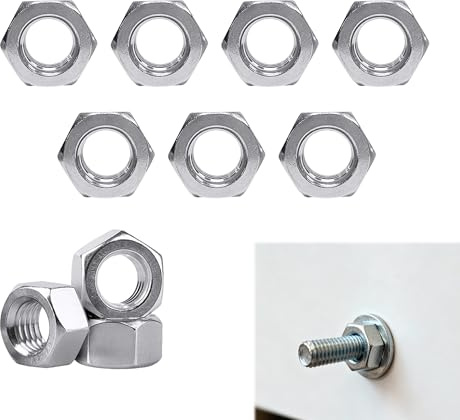 Tuerca Hexagonal 1/4, Paquete de 10 Piezas Cámaras, Fotografía, Trípodes y Telescopios, Tuercas de Acero Inoxidable, Tornillos de Fijación Resistentes y Duraderos