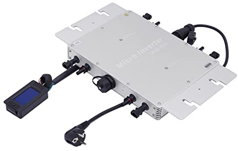 1200W DC28-50V MPPT PV Solar Grid Tie Micro Inverter Modul Netzeinspeisung Wechselrichter Waterproof für Module Einstellbare Batterieentladung (Silber)