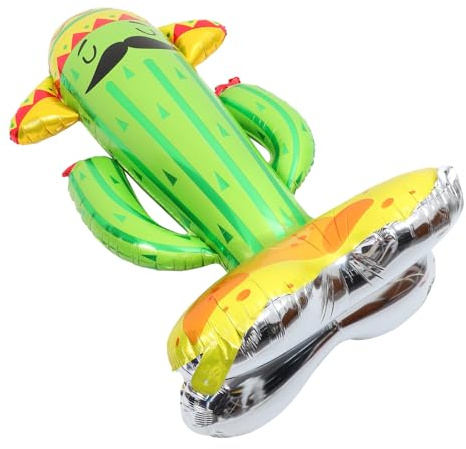 BESPORTBLE Globo de Aluminio Cactus para Fiesta Hawaii Decoración de Verano Resistente y Reutilizable Adorno Independiente para Evento Temático