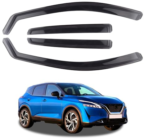 BONRYAN Wind Deflectors Fit For NI-SSAN QASHQAI MK3 2021-onwards SUV 5 Doors 4pc Set Embedded wind deflector Wind & Rain & Sun Protection, Easy Installation