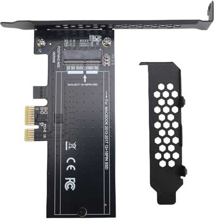 Jectse SSD to PCIE 1X Adapter Card, 12 16 Pin M2 Key M Converter for Pro 2013 2017, Plug and Play with PCIE 4.0 Speed, Compatible with 10 11 and