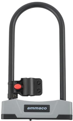 Ammaco Heavy Duty D-Lock 12mm with Mount and Keys Black/Grey