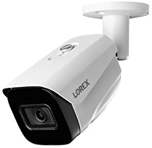Lorex LNB9252B Indoor/Outdoor 4K Ultra HD Nocturnal 3.0 Smart IP Bullet Camera,30FPS, Listen-in Audio, 150ft IR Night Vision, CNV, IP67, Works with N881B/N882B Series, White (1 Pack)