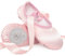 Ballettschuhe Rosa Ballettschläppchen Satin mit Band Tanzschuhe Geteilte Ledersohle für Mädchen Kinder Damen,Rosa EU 40