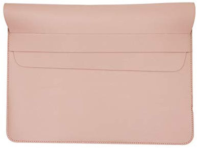 Hosoncovy PU Leather Laptop Sleeve Case Protective Case Carry Bag for Macbook Air/Macbook Pro 13 Inch 13.3 Inch Laptop for 13.3-14 Inch Laptop (Pink)