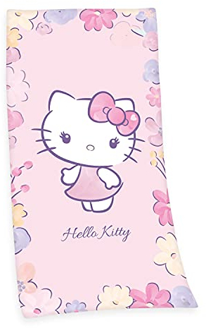 Herding Hello Kitty Velourstuch, 75 x 150 cm, 100% Baumwolle/Velours
