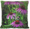 zeitzone Outdoor Kissen Sonnenhut Lila Blume Gartenkissen Wasserabweisend 50x50cm