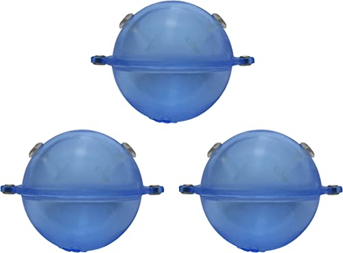 3er Set Wasserkugeln Schleppposen Schwimmkugeln zum Raubfischangeln, rund, Farbe :Blau, Tragkraft Posen:8 Gramm