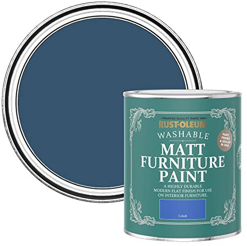Rust-Oleum Blue Furniture Paint in Matt Finish - Cobalt 750ml,