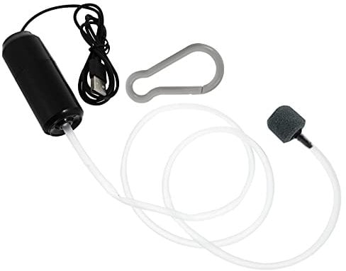 iplusmile Aquarium Air Pump, Aquarium USB Air Pump Ultra Quiet Air Pump for Fish Tank with Hanging Buckle and Check Valve