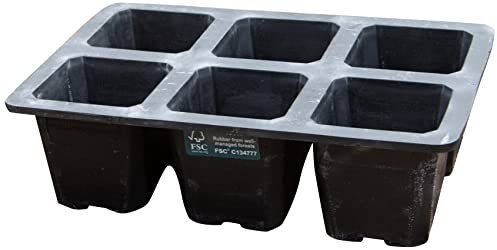 Wildlife World Fair Trade Plastic Free Gardening - 6 Cell XL Natural Rubber Seed Tray