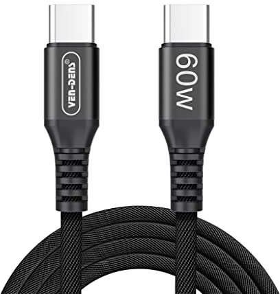 Charger Cable For Samsung Galaxy Tab A11 S11 S11 Ultra S10 FE S10 FE+ S10 Ultra S10+ A9 A9+ S9 FE S9 S9+ S9 Ultra S9 FE S8 S8+ S8 Ultra, [1.5M, 60W] Nylon Braided USB C Charging Cable (BLACK)