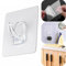 rayinblue 10 PCS Heavy Duty self Adhesive Clear Hooks Clear Waterproof 15kg 33lb Plastic Strong Sticky Hook for Bathroom Kitchen Wall Door Metal, Tiles, Wood, Ceramic to Make Garland