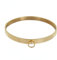 ACECHANNEL Stainless Steel Choker Necklace Sexy Collar with O Ring Women Men Choker Torque (C047PG Gold,Inner diameter 110mm)