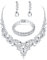 JeryWe Hochzeit Schmuck Sets für Damen Kristall Halskette Vintage Strass Anhänger Ohrringe und Armband Set Braut Hochzeit Party Prom Kostüm Brautschmuck（Stil1）