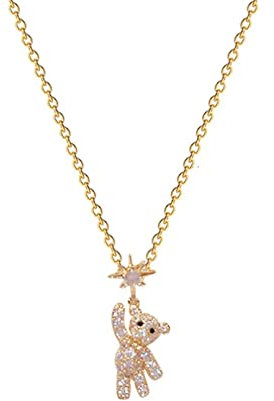 Halskette Anhänger Niedlicher Bär Anhänger Halskette für Frauen Schmuck Halsketten Choker Korea Geschenke zum Geburtstag