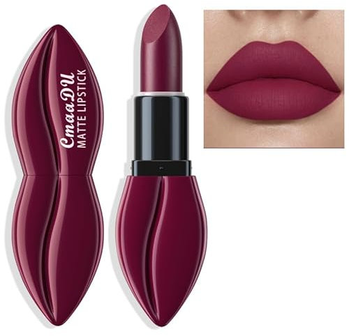 Allbestaye Lippenstift Geschenkset, 6 Farben Matter Lippenstift Samtstruktur Feuchtigkeitsspendender Diamant-Lippenstift Langlebiger wasserfester Lipgloss Valentinstagsgeschenk… (3#)