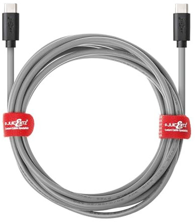 JuicEBitz Phone Charger Cable, USB C to USB C Cable 5m, USB Cable, 480mbps, Fast Charger USB C Compatible with Samsung Galaxy, Google Pixel, iPad, LG, Huawei, iPhone 15 + More, Grey