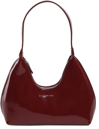 DKIIL NOIYB Retro Halbmond Tasche Y2k PU Kleine Handtasche Damen Umhängetasche Moderne Hobo Modische Abendtasche