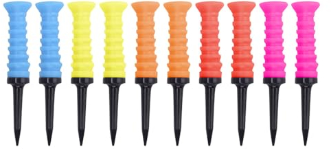 MiOYOOW 10 Stück Elastische Golf Tees, Golf Übungs Tee mit Geringem Widerstand, Leichtes, Wiederverwendbares Trainings Golf Tee für Das Golf Üben