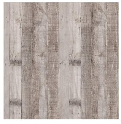 AMIGO Tablones de Madera Autoadhesivo Papel Pintado Marrón y Gris Impermeable Pegatina Pared Extraíble Pelar y Pegar Papel de Contacto Revestimiento de Pared para Cocina Puerta Mesa 44.5x500cm