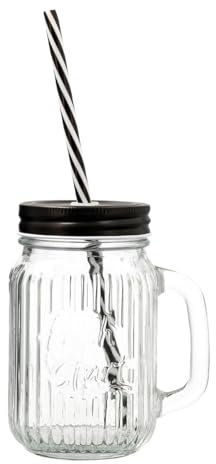 Quid Maison Glaskanne mit Deckel aus Stahl, 47 cl