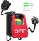 Single Phase On/Off Switch, 220V to 250V Emergency Stop Switch with UK plug & Large Stop Sign Paddle for Fast Power Off for Table Saws and Other Electrical Equipment