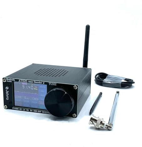 Mulcort Decodificador receptor de radio de 2.4 pulgadas, pantalla táctil, portátil, banda completa, con modulación de frecuencia HAM, radios, búsqueda, decodificación CW, funciones WiFi LNA BT