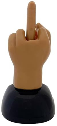 Solar-Stinkefinger, Wackelfigur Mittelfinger (Hellbraun)